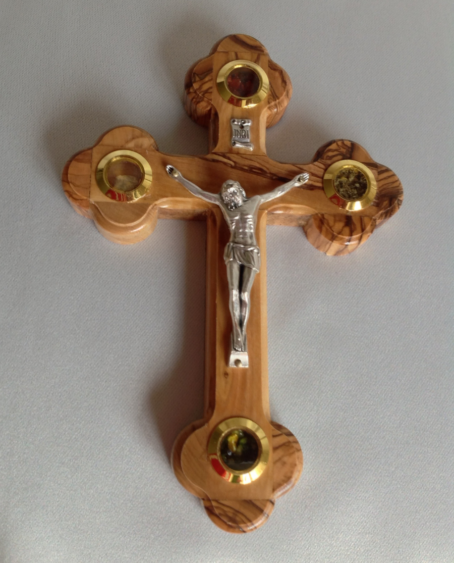 Crucifix with Holy Land Elements