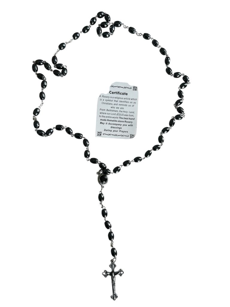 Hematite Stone Rosary w/Soil