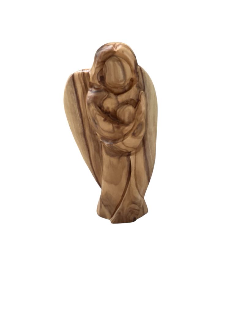 Faceless Standing Angel Holding a Baby