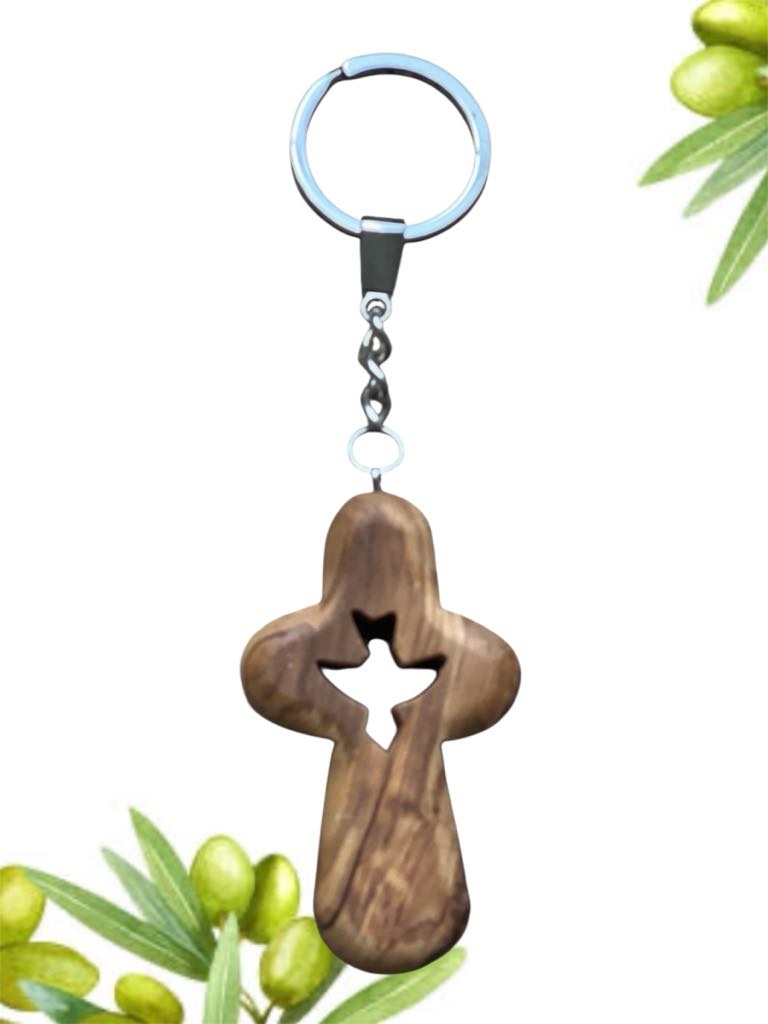 Cross Key Chain - Holy Spirit